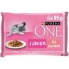 Nouveau 🧨 Sachets PURINA ONE Junior - Effilés en Sauce au Saumon - 4x85g 🧨