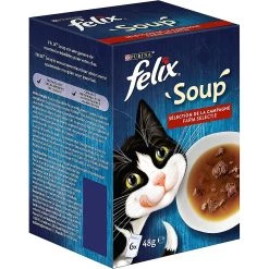 Promo 🛒 Felix Soupe Campagne pour Chat - 6 x 48 g - Pack de 8 🔥