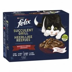 Meilleure vente 👏 Felix Grill pour Chat Adulte Succulent Grill, Sélection Campagne sachets 12x80g 😉