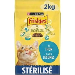 Meilleure vente 😍 Purina Friskies Croquette FRISKIES chat Adulte Stérilisé au Thon Légumes 2kg 😍