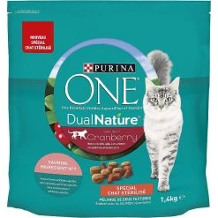 Acheter 😀 Croquette PURINA ONE Chat Adulte Stérilisé - Saumon avec de la Cranberry 1,4KG ✔️