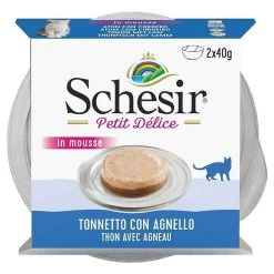 Meilleure vente ✔️ Mousses Petits Délices Schesir pour chat - 2 boites x 40G 😉