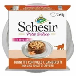 Bon marché 🎁 Mousses Petits Délices Schesir pour chat - 2 boites x 40G ❤️