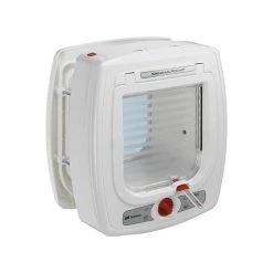 Nouveau ⭐ FERPLAST Chatiere a puce Swing Microchip - 22,5 x 16,2 x 25,2 cm - Blanc - Pour chat 🤩