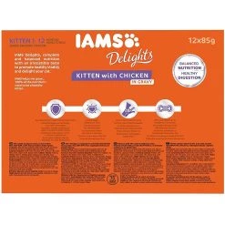 Meilleur prix 😀 IAMS Chaton - Sachets Poulet 12 x 85g 🥰 -Promos Chat Boutique 8710255100463 3