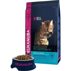 Le moins cher 🛒 Croquette Eukanuba Top Conditon pour Chat Senior Poulet & Foie 🎉