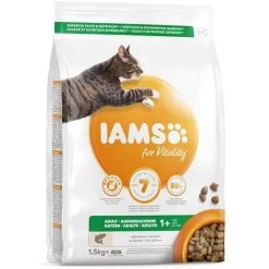 Tout neuf ❤️ Croquette IAMS - Vitality Chat Adult - Saumon 1,5kg 💯