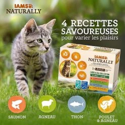 Acheter 😉 Sachets IAMS Naturally - Terre et Mer - 12 x 85g 😍 -Promos Chat Boutique 8710255161792 3
