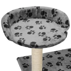 Le moins cher ❤️ vidaXL Arbre à chat avec griffoir en sisal 95 cm Gris Motif de pattes 👍 -Promos Chat Boutique 8718475598206 5