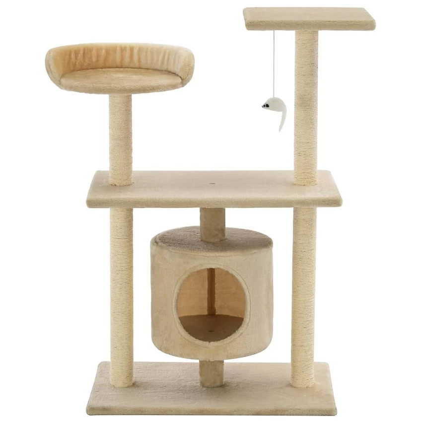 Acheter 🔥 vidaXL Arbre à chat avec griffoir en sisal 95 cm Beige 🔥 1 Acheter 🔥 vidaXL Arbre à chat avec griffoir en sisal 95 cm Beige 🔥
