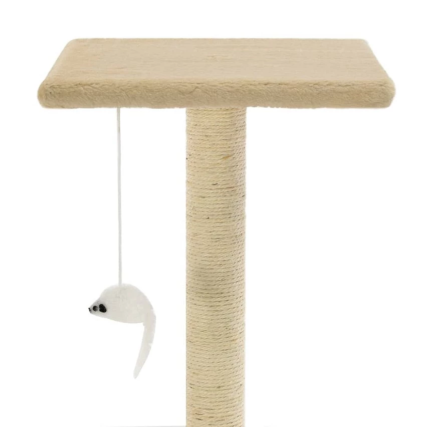 Acheter 🔥 vidaXL Arbre à chat avec griffoir en sisal 95 cm Beige 🔥 3 Acheter 🔥 vidaXL Arbre à chat avec griffoir en sisal 95 cm Beige 🔥 – Image 3
