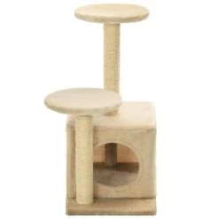 Coupon 🥰 vidaXL Arbre à chat avec griffoir en sisal 60 cm Beige 👏 -Promos Chat Boutique 8718475598268 4