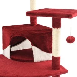 Coupon 👏 vidaXL Arbre à chat avec griffoirs en sisal 203 cm Rouge et Blanc 💯 -Promos Chat Boutique 8718475598381 5