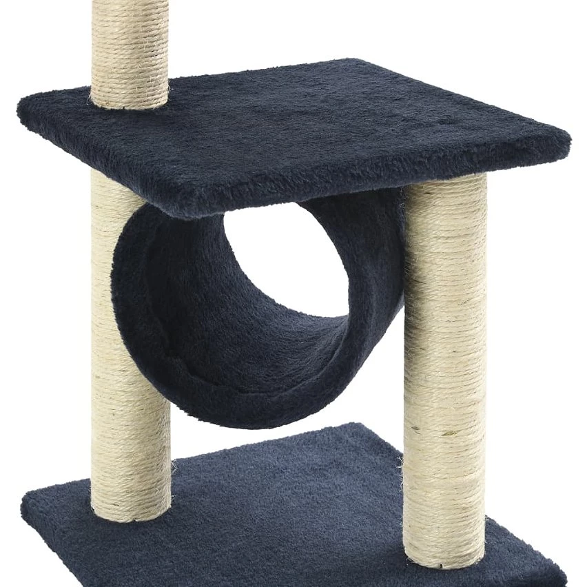 Meilleure affaire 😍 vidaXL Arbre à chat avec griffoirs en sisal 65 cm Bleu foncé 🛒 4 Meilleure affaire 😍 vidaXL Arbre à chat avec griffoirs en sisal 65 cm Bleu foncé 🛒 – Image 4
