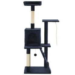 Grosses soldes ⌛ vidaXL Arbre à chat avec griffoirs en sisal 120 cm Bleu foncé ✔️