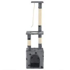 Top 10 ✔️ vidaXL Arbre à chat avec griffoirs en sisal 109cm Gris Motif de pattes 🌟