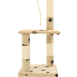 Meilleur prix 💯 vidaXL Arbre à chat avec griffoirs en sisal 109 cm Beige Motif pattes ✔️ 7 Meilleur prix 💯 vidaXL Arbre à chat avec griffoirs en sisal 109 cm Beige Motif pattes ✔️ -Promos Chat Boutique 8718475600053 5