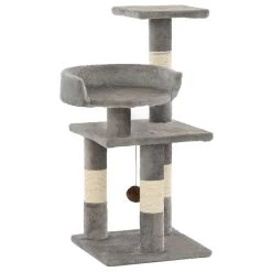 Bon marché 🔥 vidaXL Arbre à chat avec griffoirs en sisal 65 cm Gris ⌛