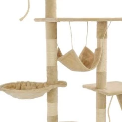 Acheter ❤️ vidaXL Arbre à chat avec griffoirs en sisal 230-250 cm Beige 🌟 -Promos Chat Boutique 8718475600190 5