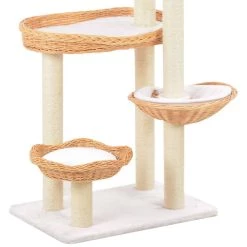 Budget 🥰 vidaXL Arbre à chat avec griffoir en sisal Naturel Bois de saule ✔️ -Promos Chat Boutique 8718475731252 5