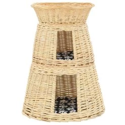 De gros 👍 vidaXL Ensemble de panier pour chats 3 pcs avec coussins 47x34x60 cm 🧨 -Promos Chat Boutique 8719883682754 3