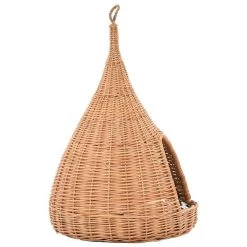 Acheter 🌟 vidaXL Panier pour chats avec coussin 40x60 cm Saule naturel 🥰 -Promos Chat Boutique 8719883682815 4