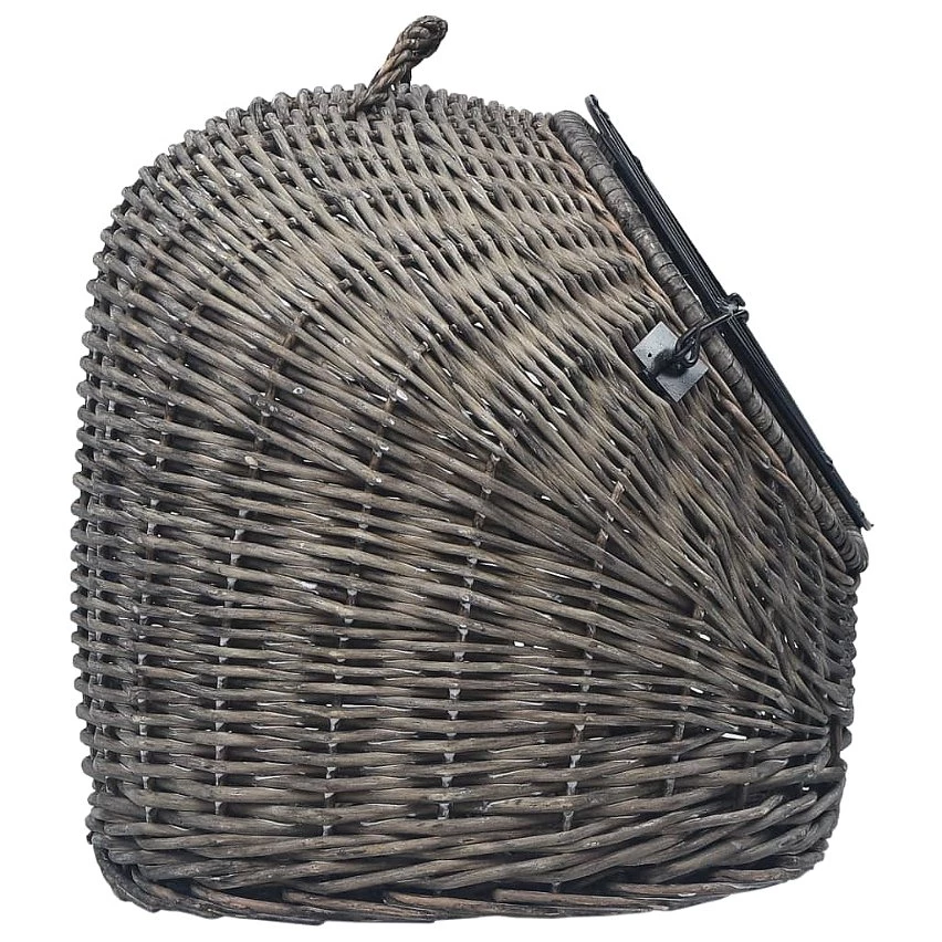 Acheter ❤️ Sans marque vidaXL Cage de transport pour chats Gris 60x45x45 cm Saule naturel 🔔 4 Acheter ❤️ Sans marque vidaXL Cage de transport pour chats Gris 60x45x45 cm Saule naturel 🔔 – Image 4