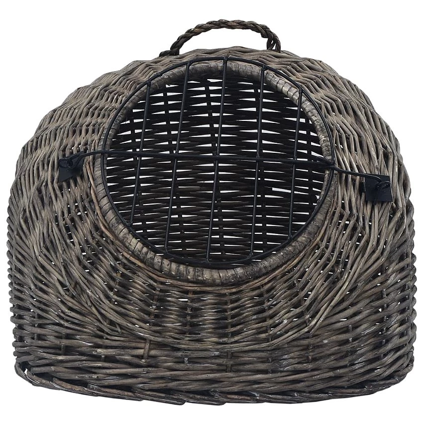 Acheter ❤️ Sans marque vidaXL Cage de transport pour chats Gris 60x45x45 cm Saule naturel 🔔 3 Acheter ❤️ Sans marque vidaXL Cage de transport pour chats Gris 60x45x45 cm Saule naturel 🔔 – Image 3