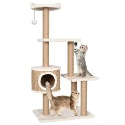 Offres 🌟 vidaXL Arbre à chat avec griffoirs 123 cm Herbiers marins 🔔