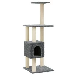 Remise ⌛ vidaXL Arbre à chat avec griffoirs en sisal Gris foncé 104 cm 🔔