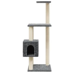 Remise ⌛ vidaXL Arbre à chat avec griffoirs en sisal Gris foncé 104 cm 🔔 -Promos Chat Boutique 8720286669297 4