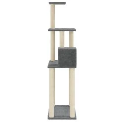 Acheter 🧨 vidaXL Arbre à chat avec griffoirs en sisal Gris foncé 147 cm 🎉 -Promos Chat Boutique 8720286706053 4