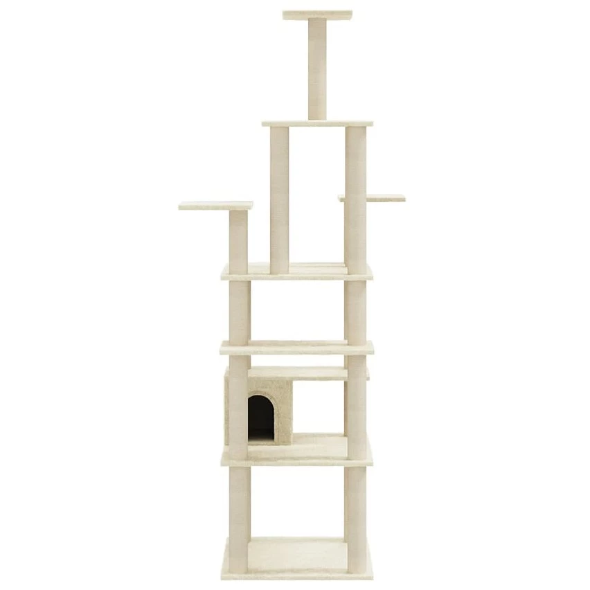 Coupon ⌛ vidaXL Arbre à chat avec griffoirs en sisal Crème 183 cm 🤩 2 Coupon ⌛ vidaXL Arbre à chat avec griffoirs en sisal Crème 183 cm 🤩 – Image 2