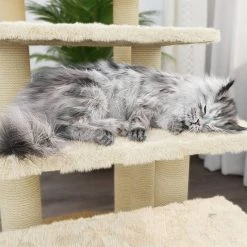 Tout neuf ✔️ vidaXL Arbre à chat avec griffoirs en sisal Crème 63 cm 🥰 -Promos Chat Boutique 8720286760635 4