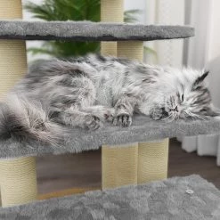 Offres 👍 vidaXL Arbre à chat avec griffoirs en sisal Gris clair 63 cm 🔔 6 Offres 👍 vidaXL Arbre à chat avec griffoirs en sisal Gris clair 63 cm 🔔 -Promos Chat Boutique 8720286760642 4