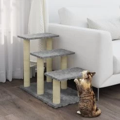 Budget ✨ vidaXL Arbre à chat avec griffoirs en sisal Gris clair 50,5 cm 🔥 -Promos Chat Boutique 8720286760673 3