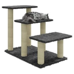 Promo ⭐ vidaXL Arbre à chat avec griffoirs en sisal Gris foncé 50,5 cm 👏 -Promos Chat Boutique 8720286760680 3