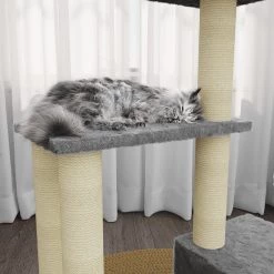 Bon marché 🛒 vidaXL Arbre à chat avec griffoirs en sisal Gris clair 71 cm 🧨
